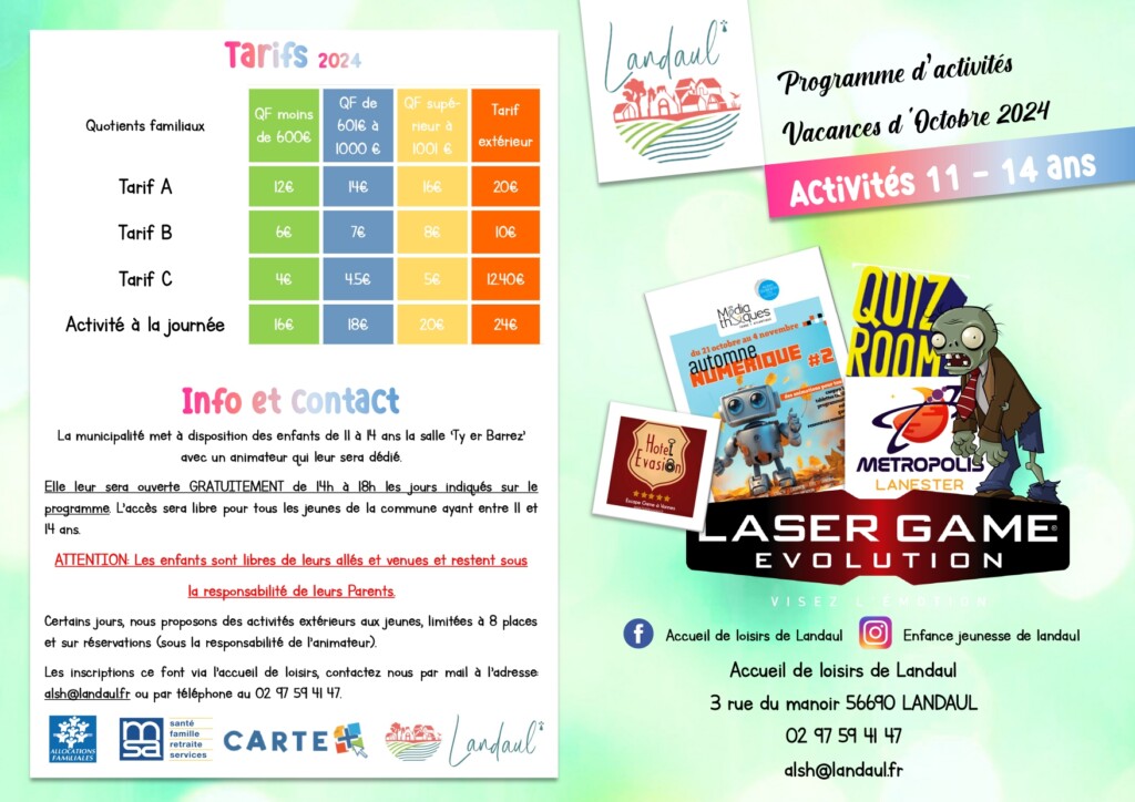 Activités 11-14 ans - Mairie de Landaul