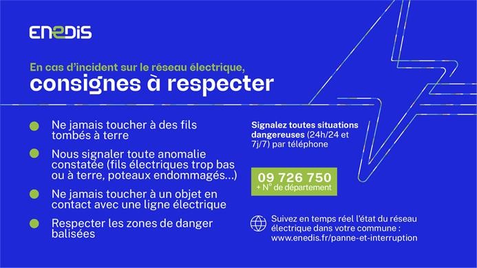 Image for Consignes en cas d’incident sur le réseau électrique