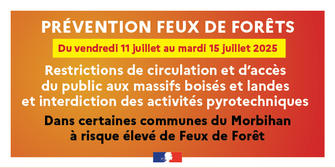 Image for Restrictions du 11 au 15 juillet dans certaines communes du Morbihan à risque élevé de Feux de Forêt